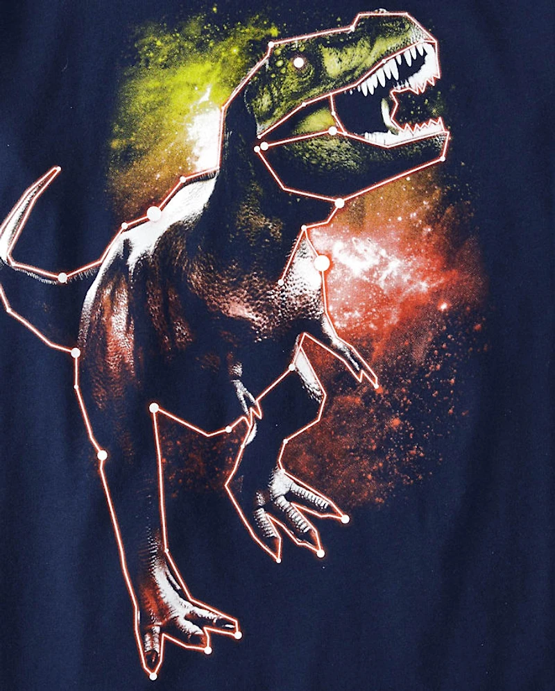 Boys Glow Dino Graphic Tee
