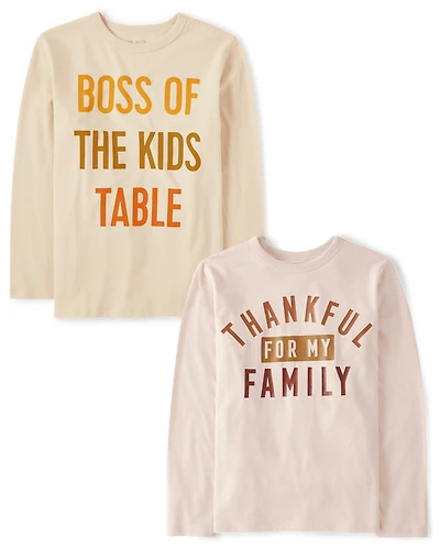 Boys Thanksgiving Graphic Tee 2-Pack