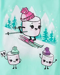 Girls Winter Marshmallows Graphic Tee