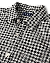 Mens Dad And Me Gingham Poplin Button Up Shirt