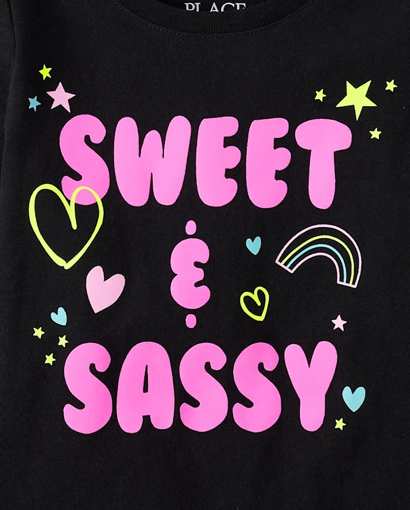 Baby And Toddler Girls Sweet Sassy Graphic Tee