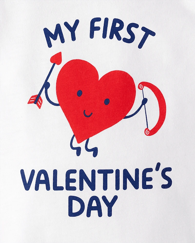 Body graphique pour la première Saint-Valentin de bébé