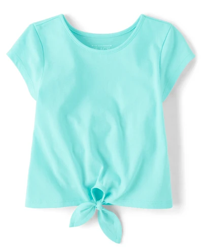 Toddler Girls Tie Front Top