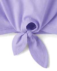 Toddler Girls Tie Front Top