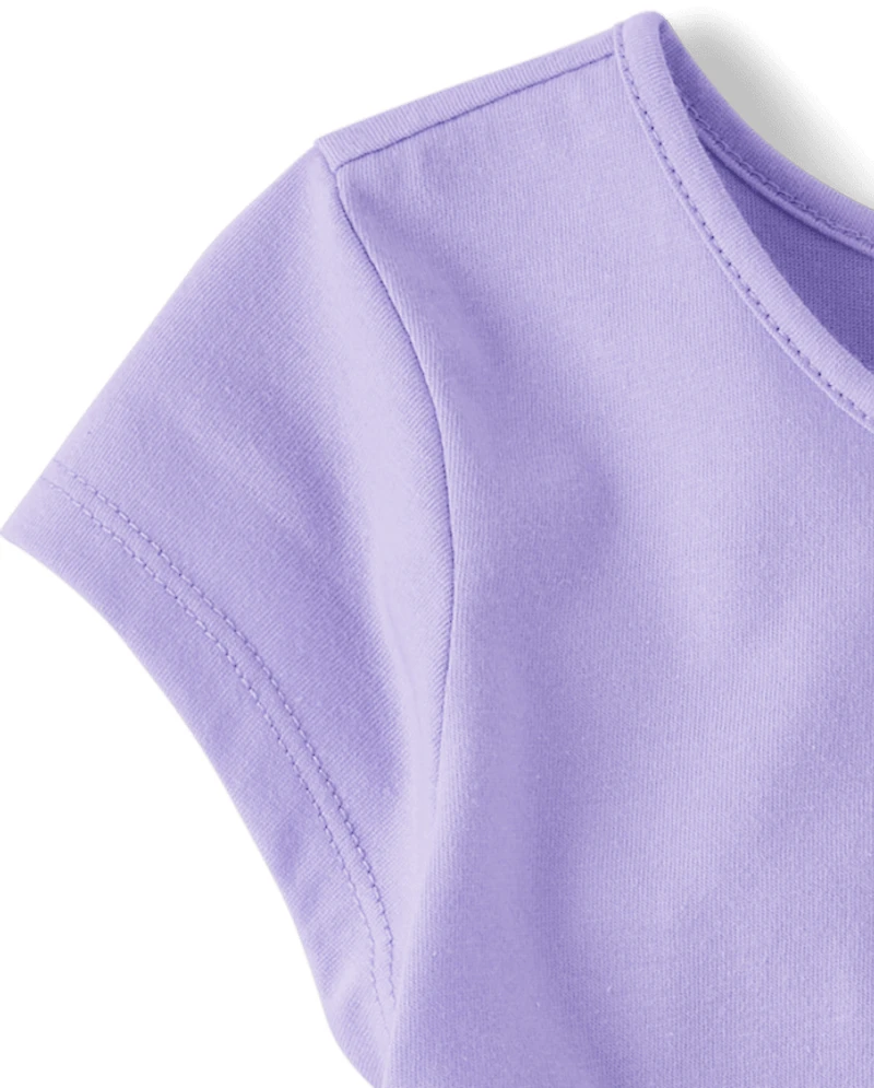 Toddler Girls Tie Front Top