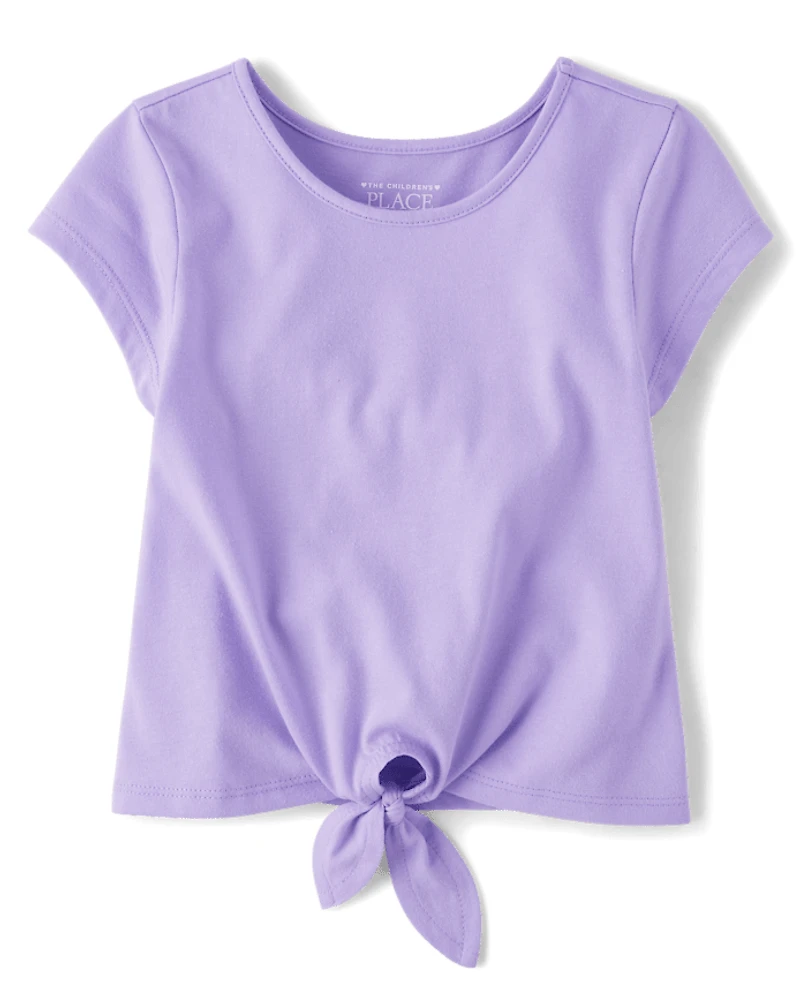 Toddler Girls Tie Front Top