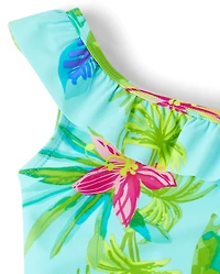 Bébé And tout-petit, fille Maillot de bain une pièce à épaule asymétrique