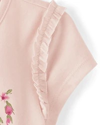 Lot de 3 hauts fleuris pour petites filles