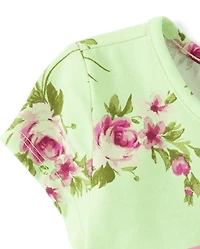 Lot de 3 hauts fleuris pour petites filles