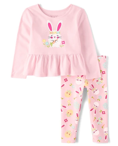 Toddler Girls Bunny 2-Piece Outfit Set