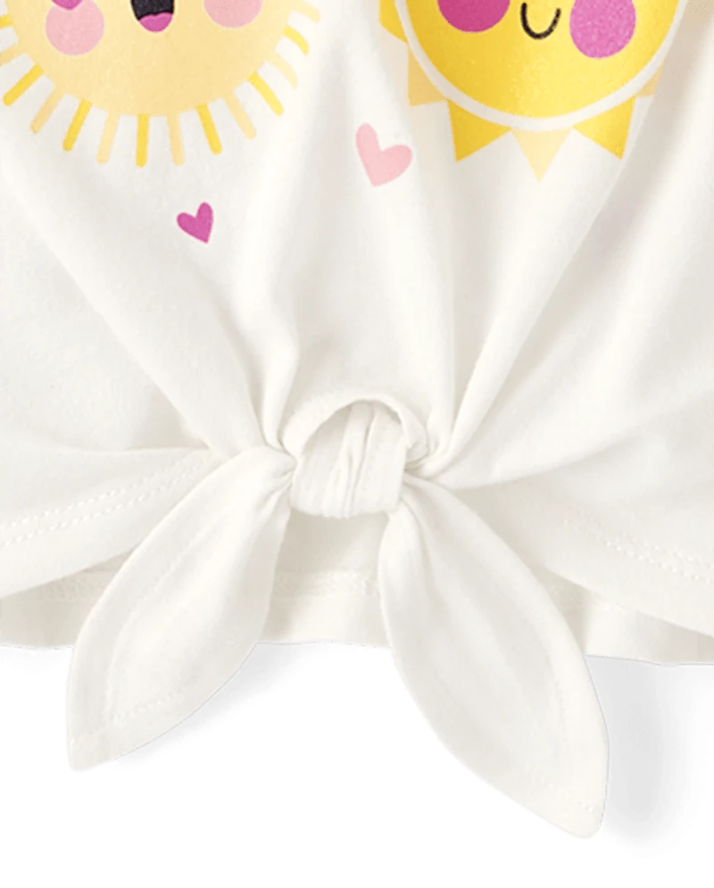 Toddler Girls Sun Ruffle Tank Top 4-Pack