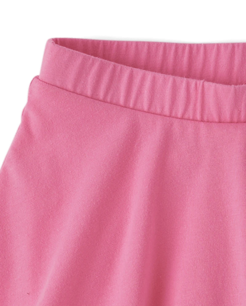 Lot de 2 jupes-shorts tie-dye arc-en-ciel pour petites filles