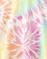 Lot de 2 jupes-shorts tie-dye arc-en-ciel pour petites filles