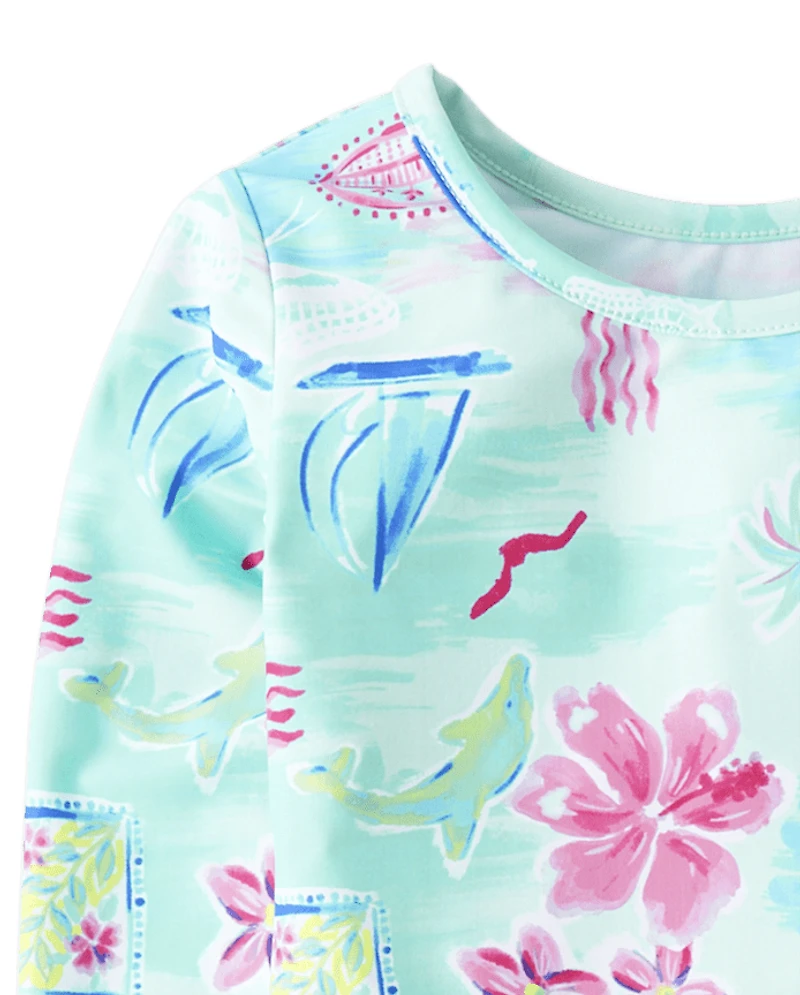 tout-petit, fille Maillot de bain 3 pièces Tropical