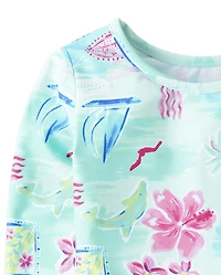 tout-petit, fille Maillot de bain 3 pièces Tropical