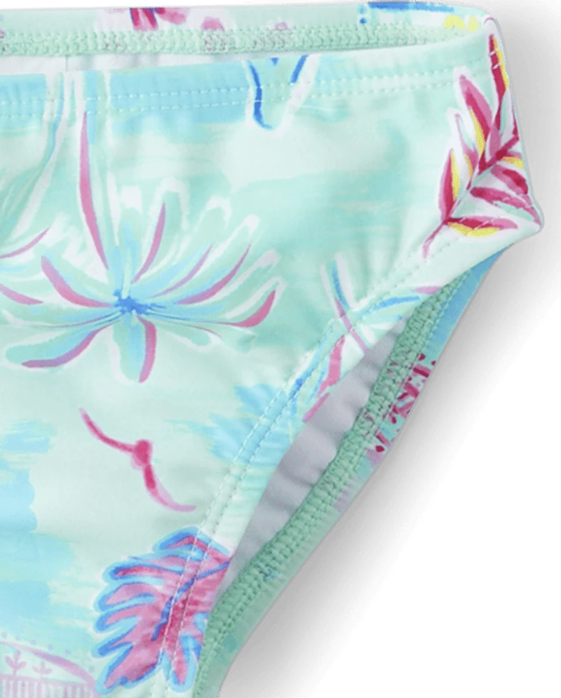 tout-petit, fille Maillot de bain 3 pièces Tropical