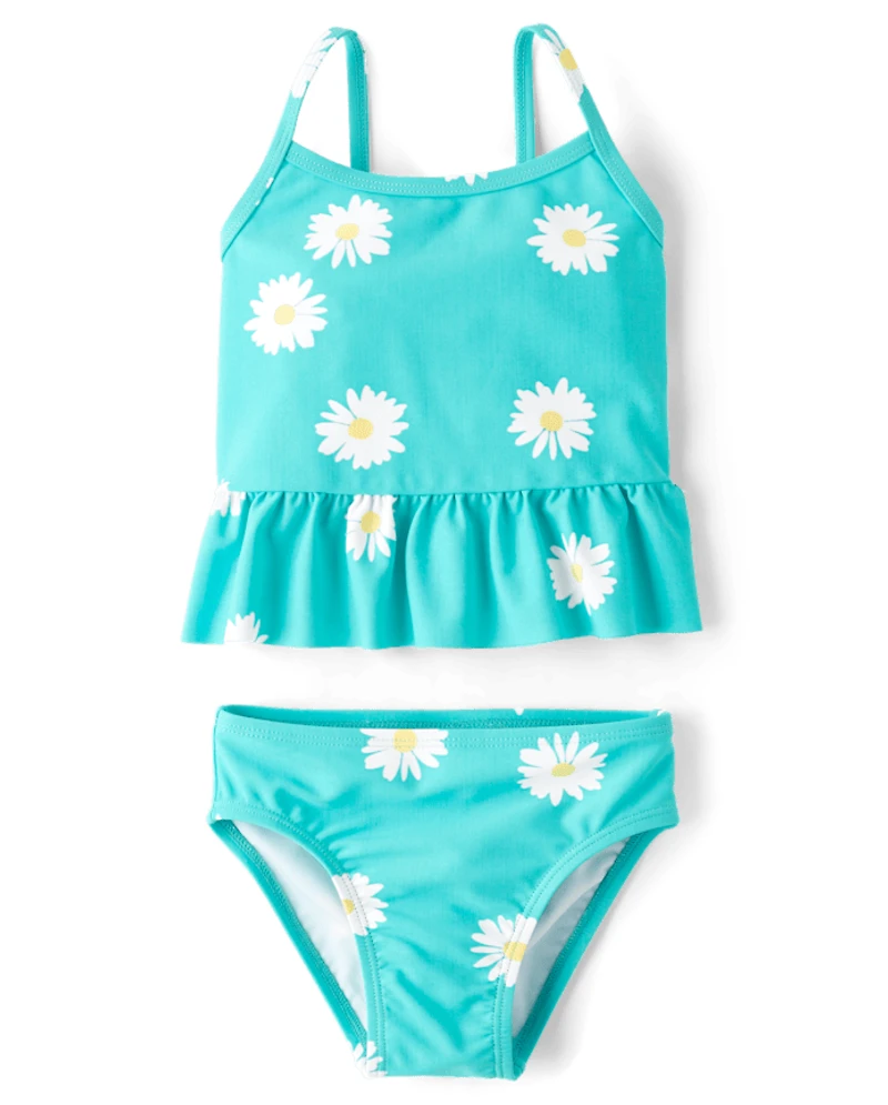 Baby And Toddler Girls Daisy Peplum Tankini Swimsuit