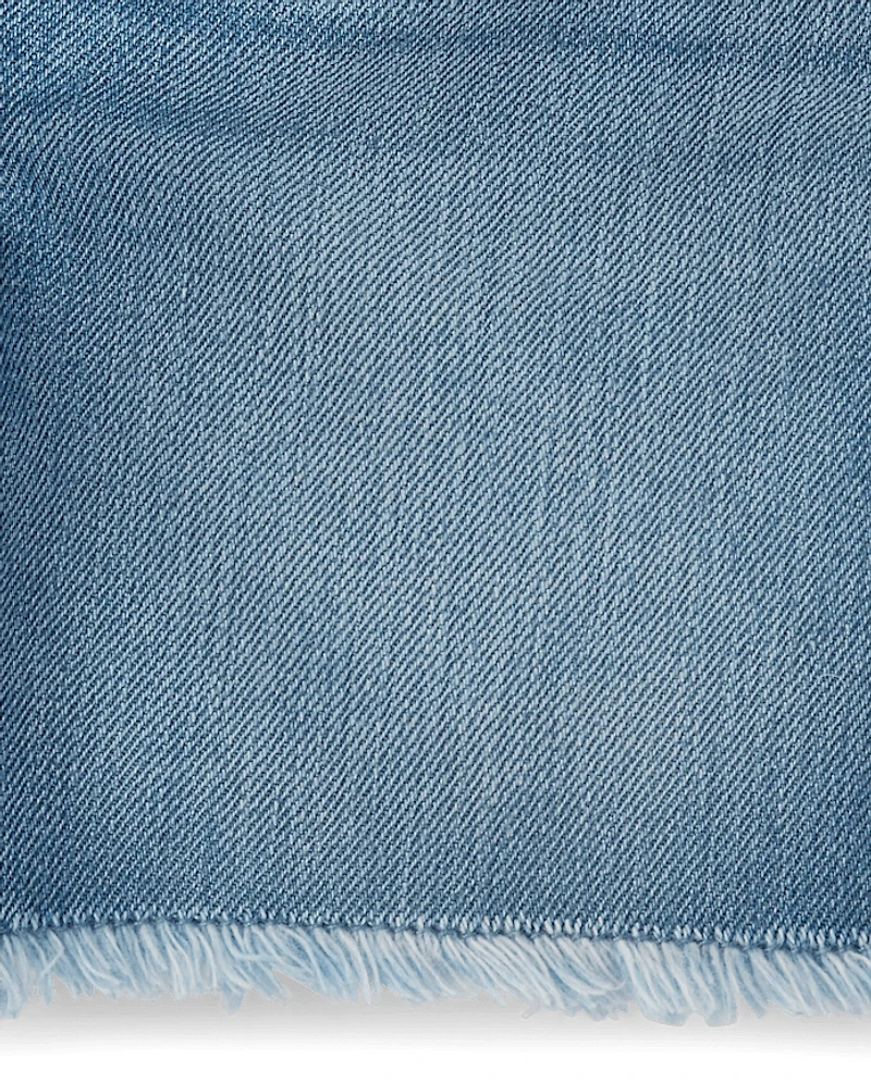 Baby And Toddler Girls Denim Midi Shorts