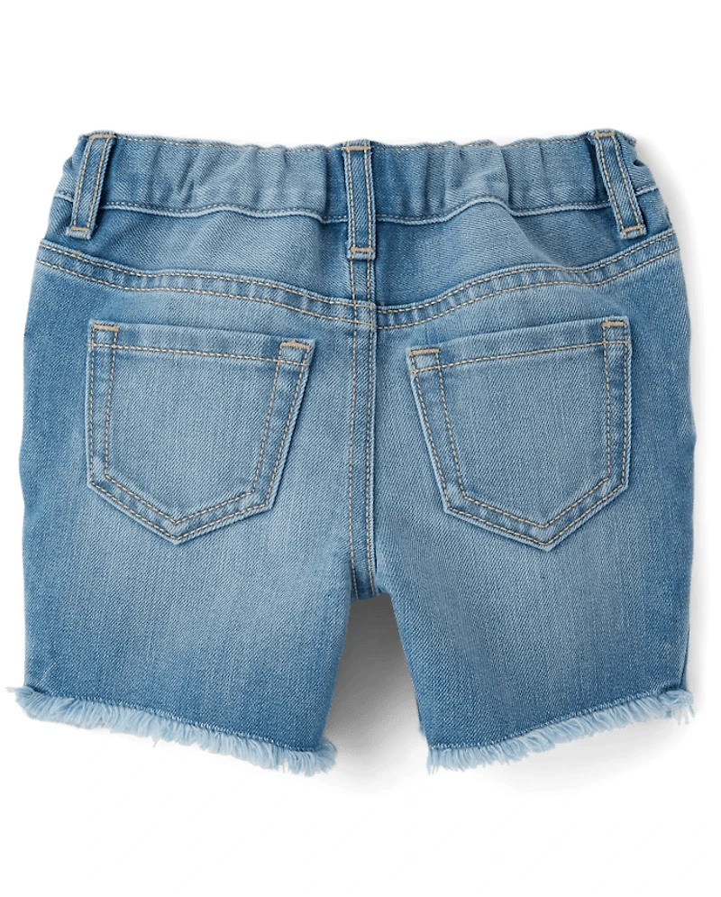 Baby And Toddler Girls Denim Midi Shorts