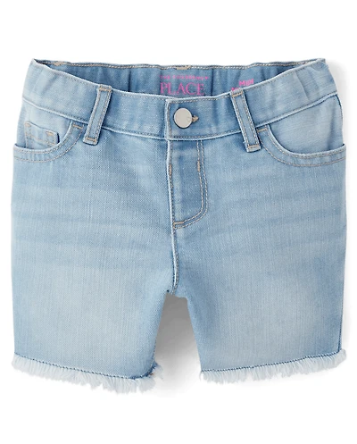 Baby And Toddler Girls Denim Midi Shorts