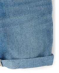 Short en jean mi-long à revers pour petites filles (lot de 2)
