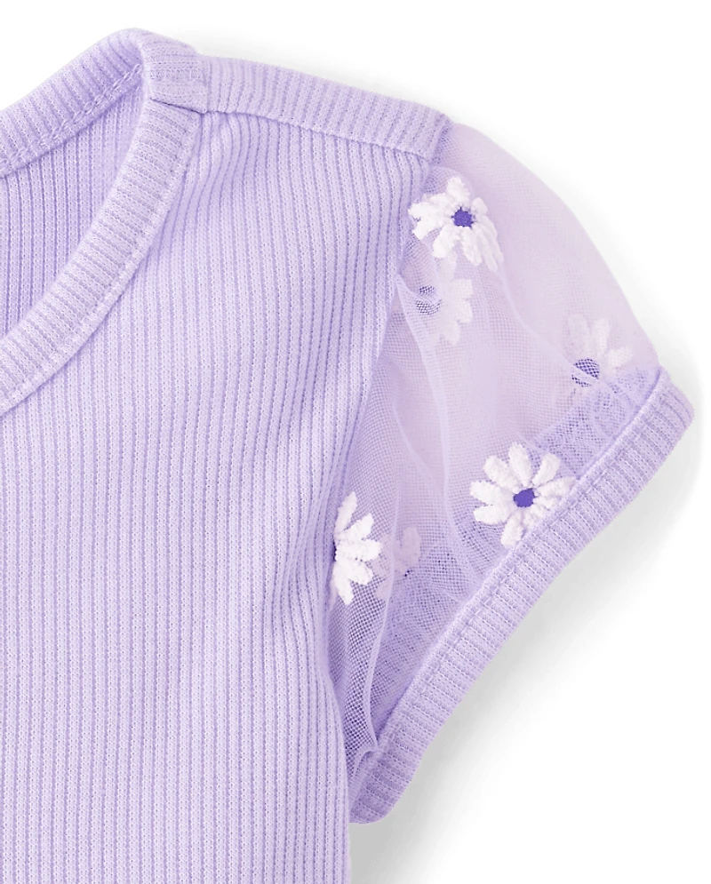 Bébé Et tout-petit, fille 3D Daisy Maillage Robe évasée