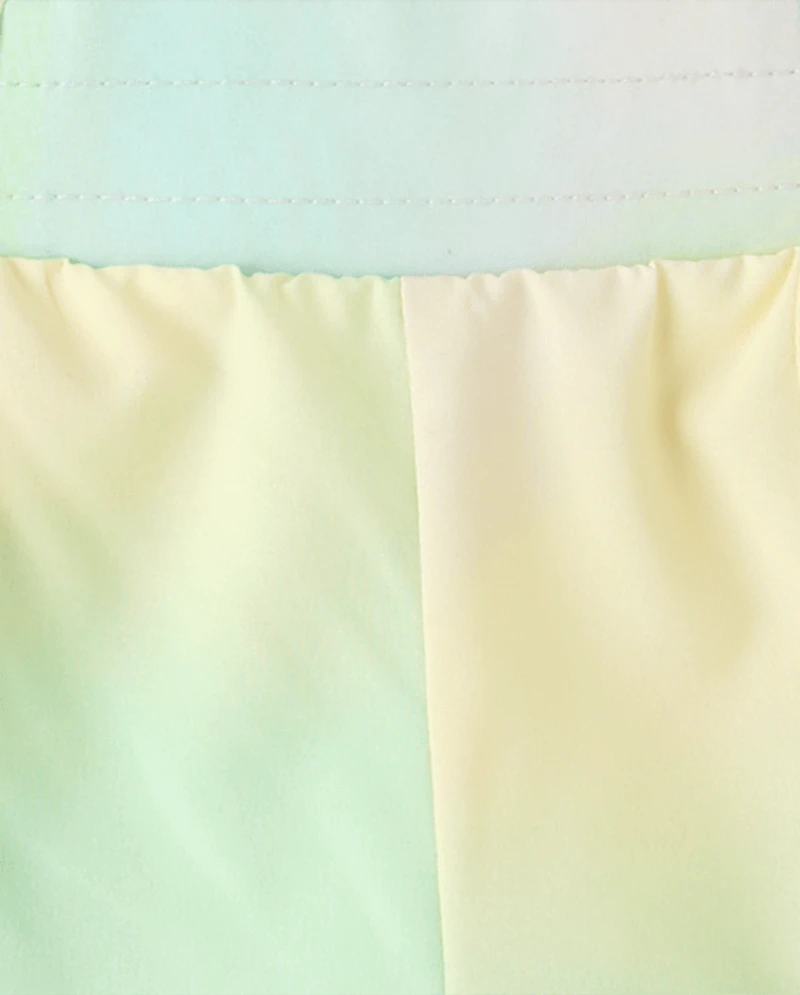 tout-petit, fille Quick Dry arc-en-ciel Marble Lined Short