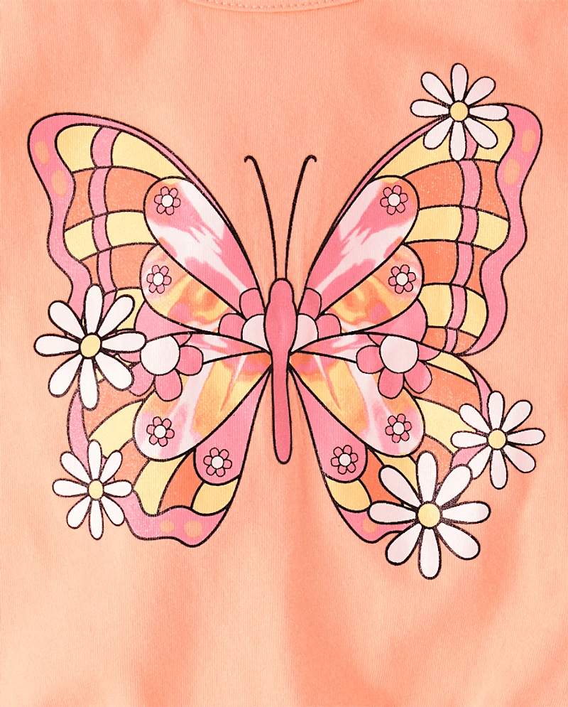 Ensemble 2 pièces papillon pour petite fille