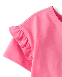 Lot de 2 hauts imprimés à dos croisé pour petites filles