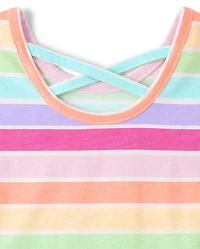 Toddler Girls Print Cross Back Top 2-Pack