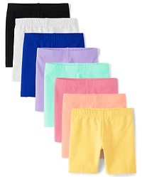 Toddler Girls Bike Shorts 8-Pack