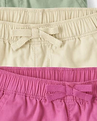 Lot de 4 shorts en sergé pour petites filles