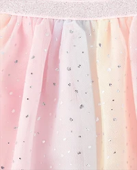 Toddler Girls Rainbow Ombre Tutu Skirt