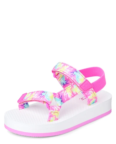 Girls Colorblock Webbed Sandals