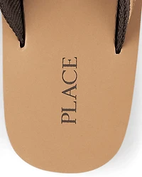 Kids Striped Flip Flops