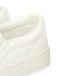 Girls Glitter Perforated Platform Slip On Sneakers