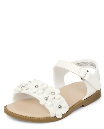 Toddler Girls Jeweled Flower Sandals