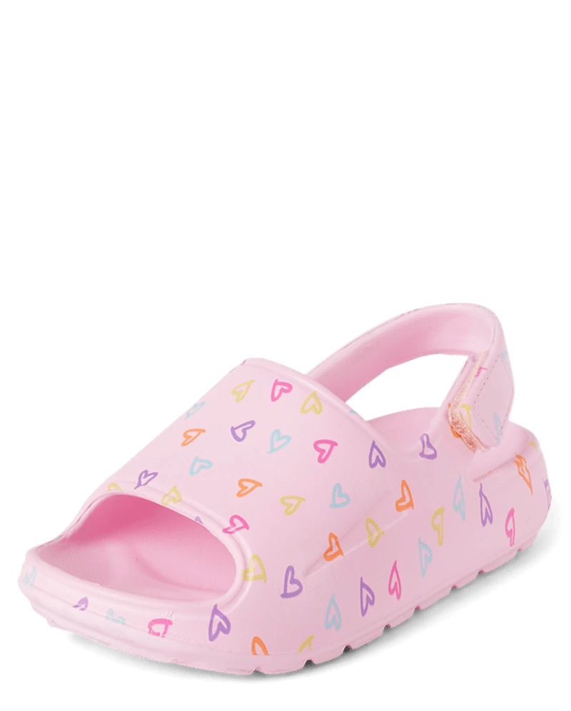 Toddler Girls Rainbow Heart Slides