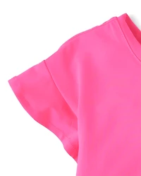 Toddler Girls Quick Dry Flutter Top