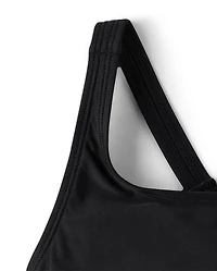 Girls Cut-Out One Piece Swimsuit