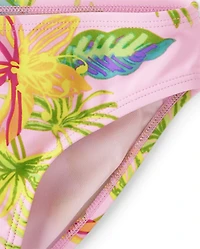 Maillot de bain tankini smocké Fille Imprim