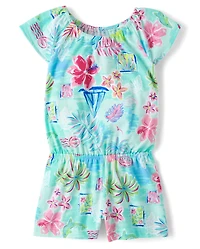 Baby And Toddler Girls Tropical Flutter Romper