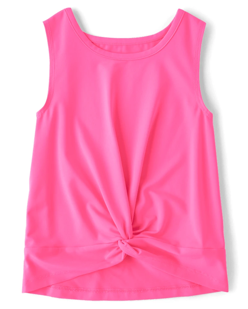 Girls Quick Dry Twist Front Tank Top