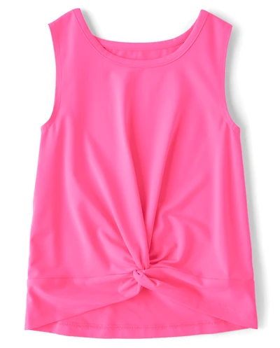 Girls Quick Dry Twist Front Tank Top