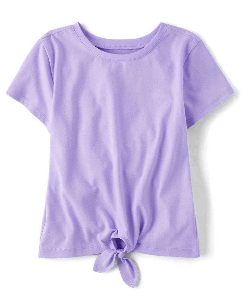 Haut noué sur le devant pour fille