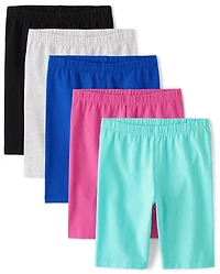 Girls Bike Shorts 5-Pack