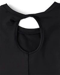 Haut boxy à dos torsadé séchage rapide Fille