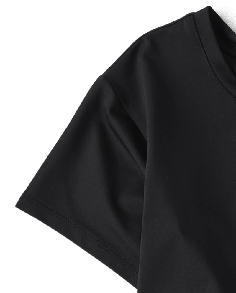 Girls Quick Dry Twist Back Boxy Top