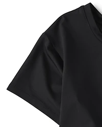 Girls Quick Dry Twist Back Boxy Top