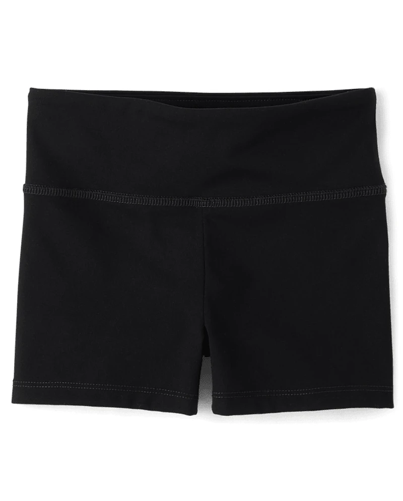 Girls Quick Dry High Rise Bike Shorts